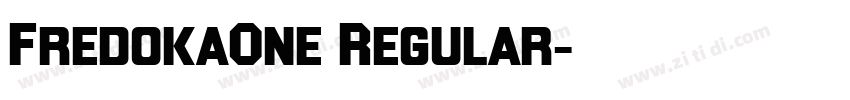 FredokaOne Regular字体转换